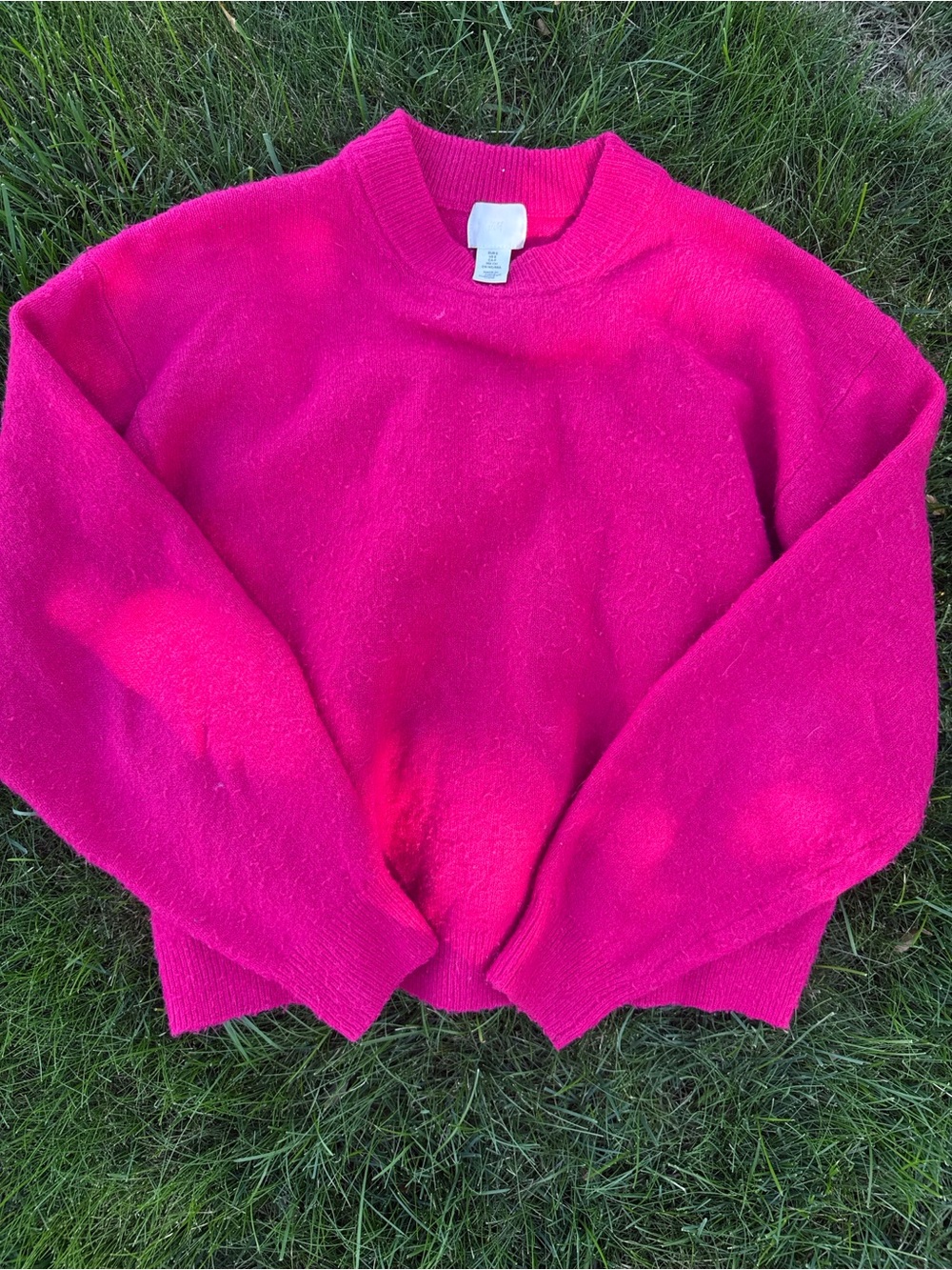 Women's H&M Cozy Crewneck Sweater - berry pink
